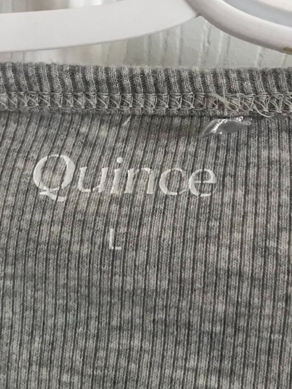 Quince Long Sleeved Ribbed Cashmere Top Sweater LG NEW - Picture 3 of 4